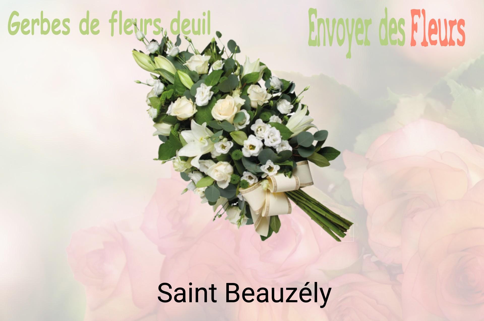 Gerbe de fleurs de deuil livrée à Saint-Beauzély